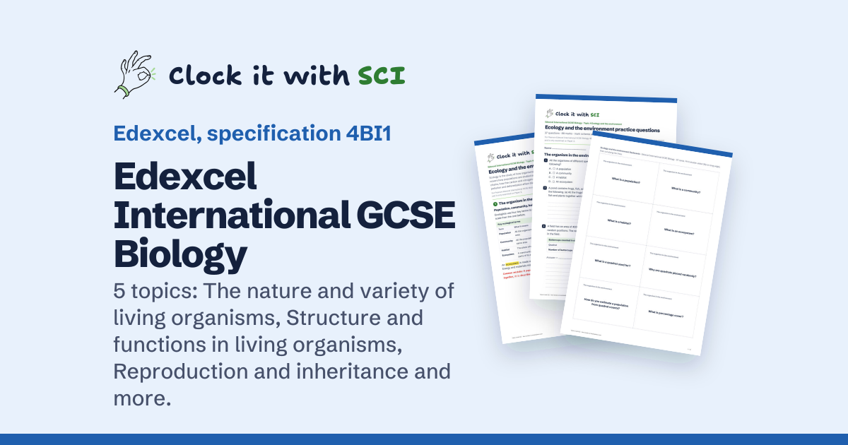 Edexcel IGCSE Biology Revision Notes (4BI1)
